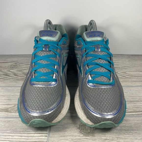 Brooks GTS Silver/Blue Running Shoe - Women's 9 - Picture 2 of 9